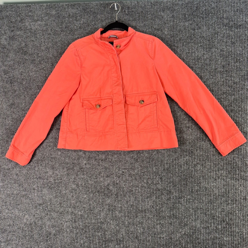 GAP Coral Utility Jacket Womens S Button Up Casual Coastal Chic Minimalist Style - Picture 3 of 11